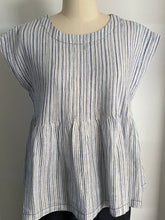 DVE - Rima Top - White Linen or Blue Stripe