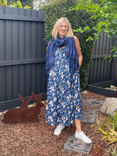 Long Tulsi Dress - Indigo Floral