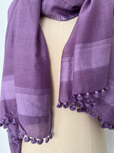 Pom Pom Scarf - Cotton/Silk