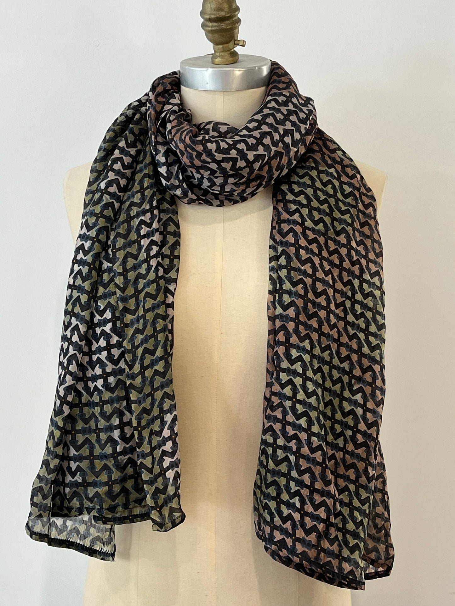 Heartfelt - Large Silk Scarf - Midnight