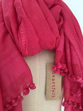 Pom Pom Scarf - Cotton/Silk