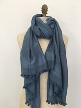 Pom Pom Scarf - Cotton/Silk