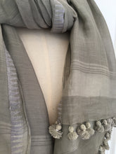 Pom Pom Scarf - Cotton/Silk