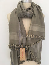 Pom Pom Scarf - Cotton/Silk