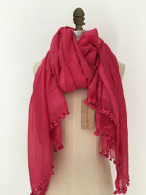 Pom Pom Scarf - Cotton/Silk