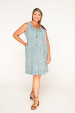 Flower Dress - Teal Dot