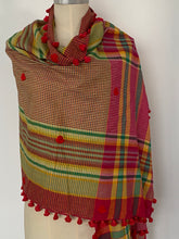 SCARF - COTTON -  MADRAS CHECK