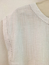 DVE - Rima Top - White Linen or Blue Stripe