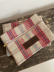 Kantha small zipped pouch