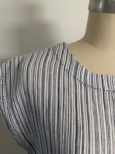 DVE - Rima Top - White Linen or Blue Stripe