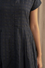 DVE - Beena Dress - Navy silk cotton check