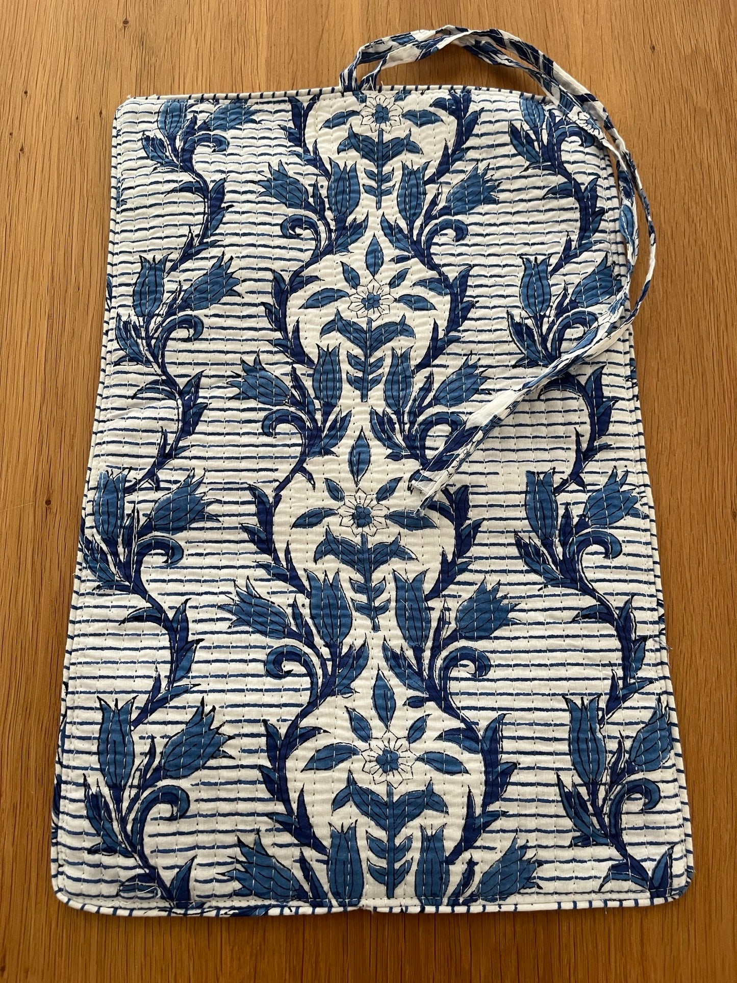 Cotton Block Print Jewellery Roll