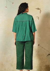 DVE - Padmini Shirt - Emerald check linen