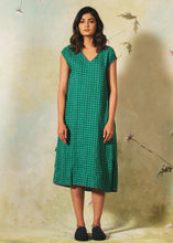 DVE - Arpana Dress -  Emerald Gingham Linen