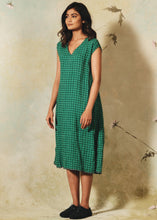 DVE - Arpana Dress -  Emerald Gingham Linen