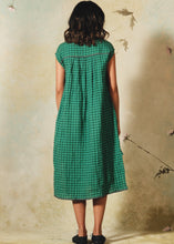 DVE - Arpana Dress -  Emerald Gingham Linen