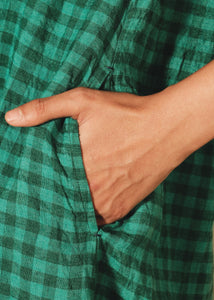 DVE - Arpana Dress -  Emerald Gingham Linen