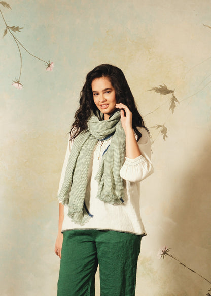 DVE - Linen Check Scarf