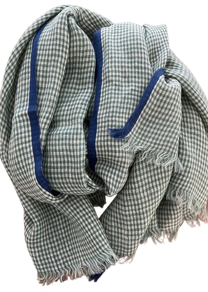 DVE - Linen Check Scarf