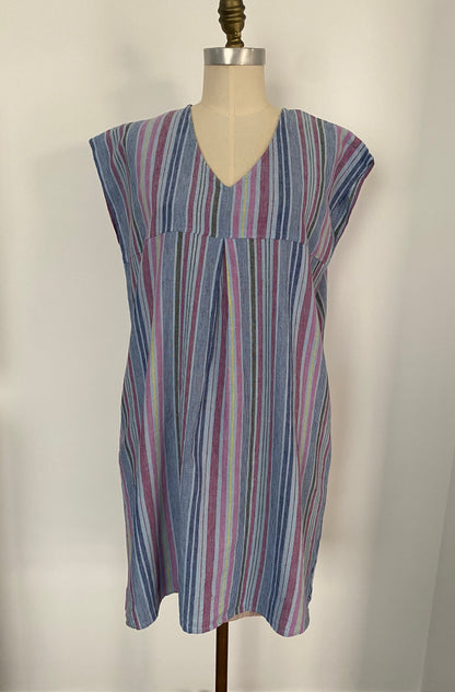 SUNSHINE - Frankie Dress - Linen Stripe