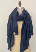 Pom Pom Scarf - Cotton/Silk