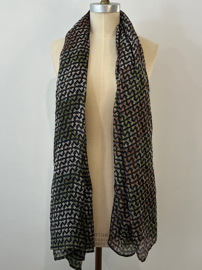 Heartfelt - Large Silk Scarf - Midnight