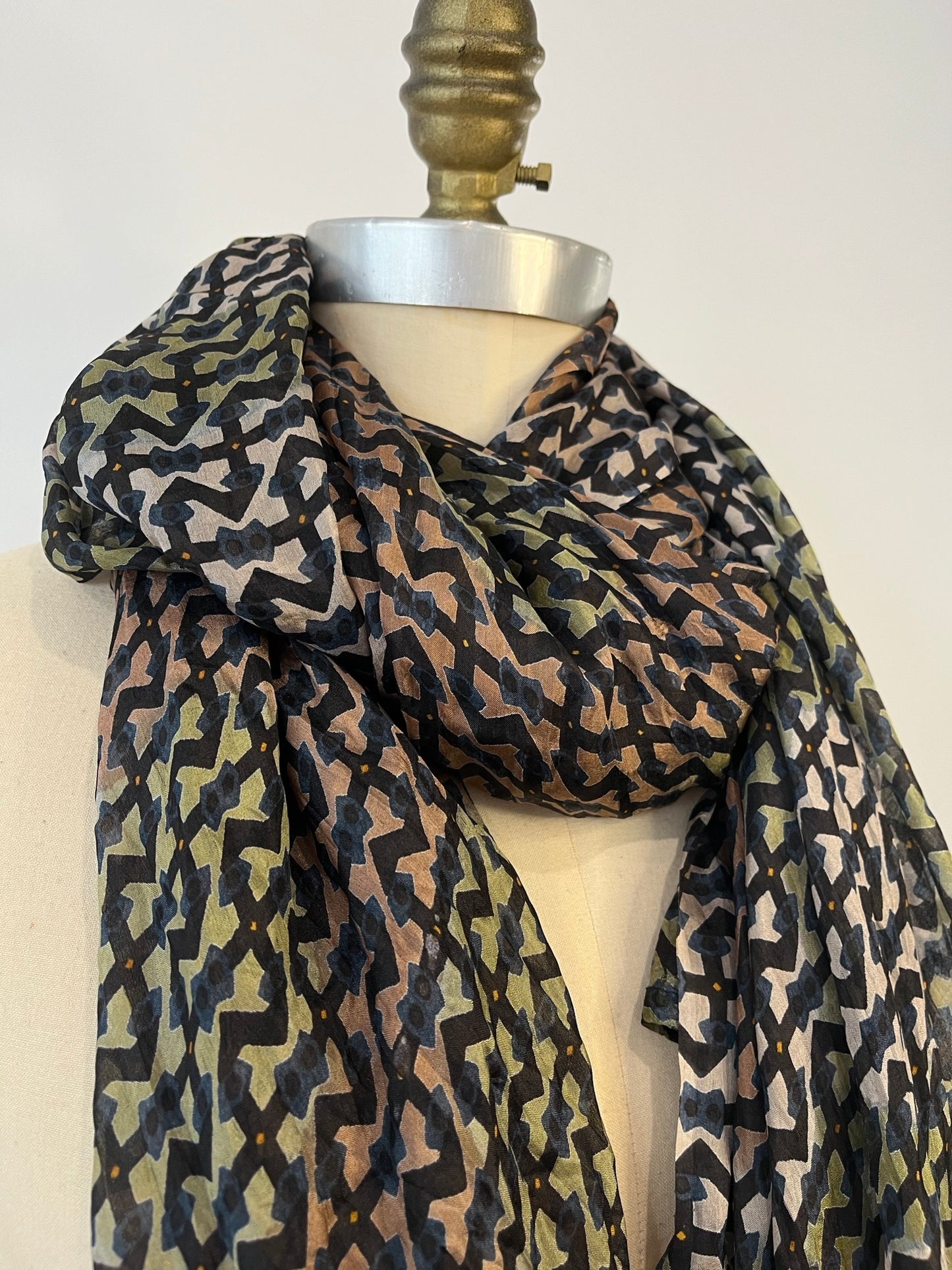 Heartfelt - Large Silk Scarf - Midnight