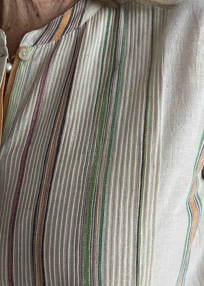 DVE - PRITTI Dress - Ecru Multi Stripe Cotton
