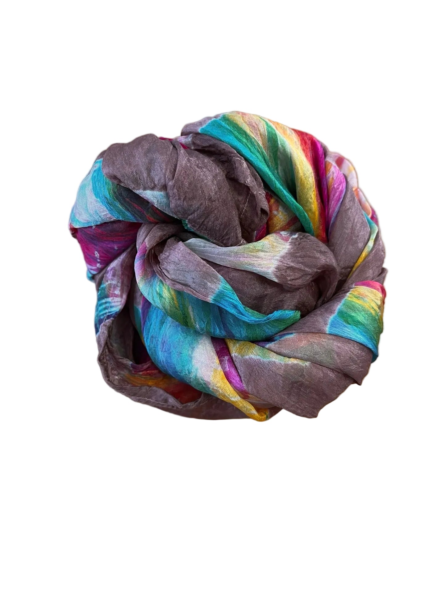 Heartfelt  - Large Silk Scarf - Mushroom Ribbon