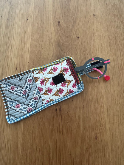 Cotton Block Print Glasses case