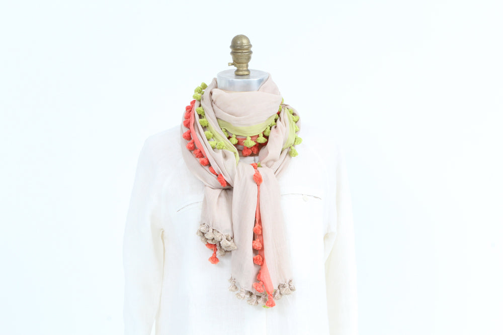 Scarf -  Cotton Tassel