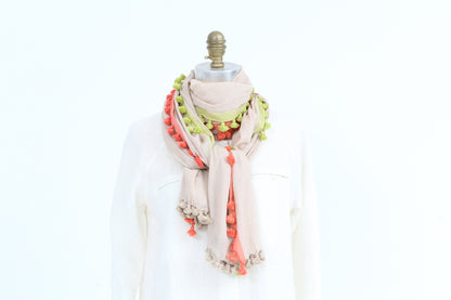 Scarf -  Cotton Tassel