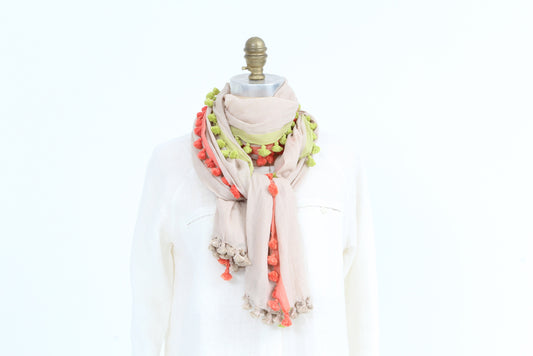 Scarf -  Cotton Tassel