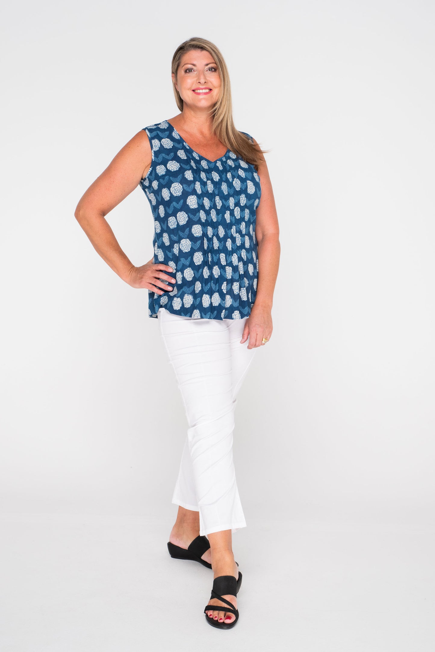 Sia Shirt - Indigo Rose