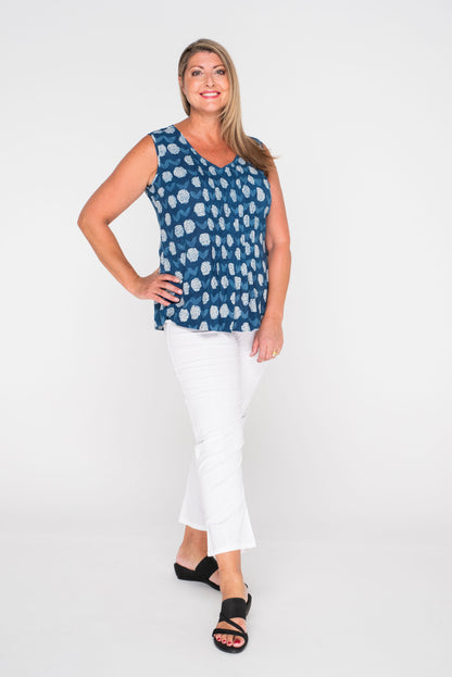 Sia Shirt - Indigo Rose