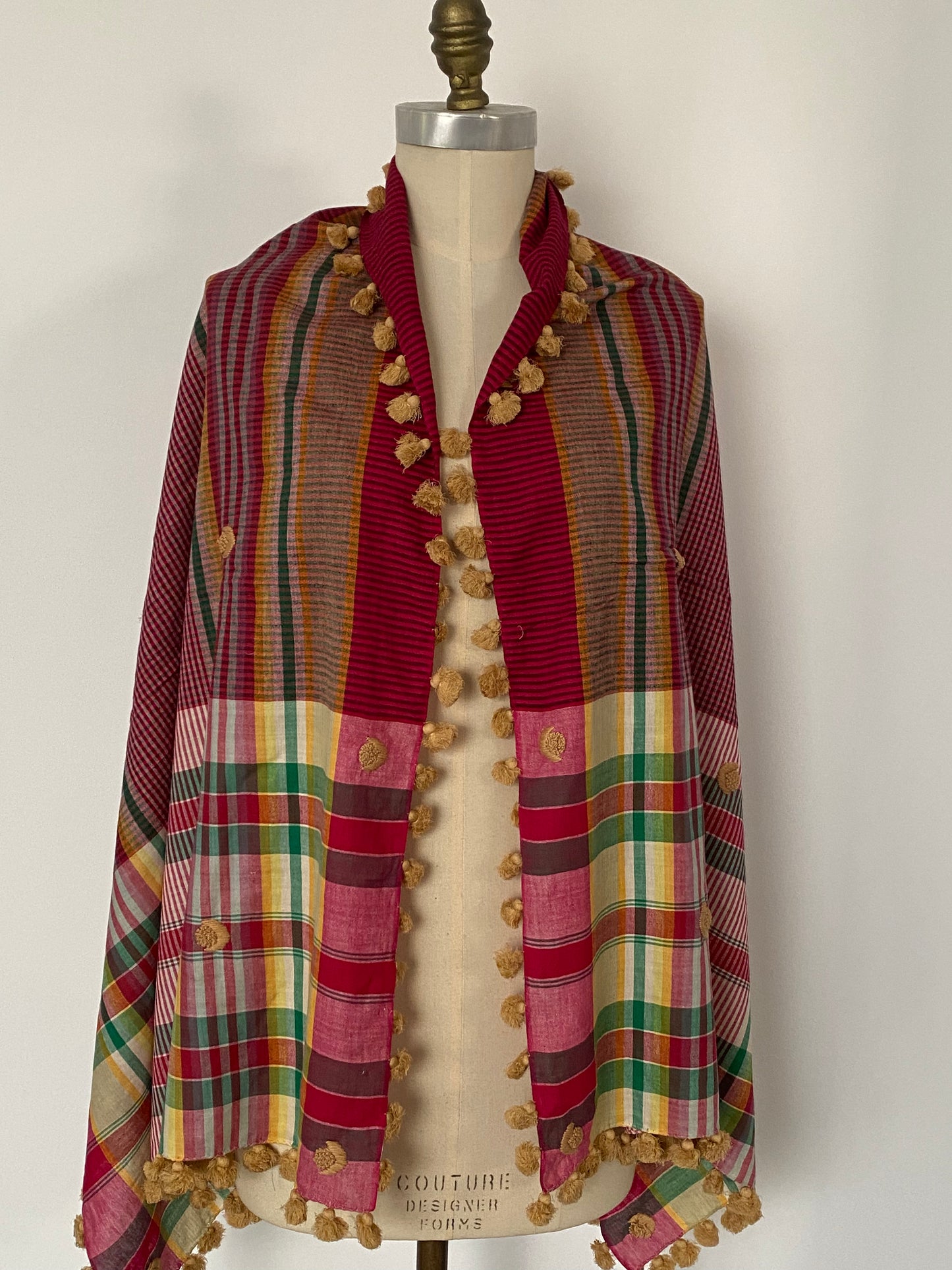 SCARF - COTTON -  MADRAS CHECK