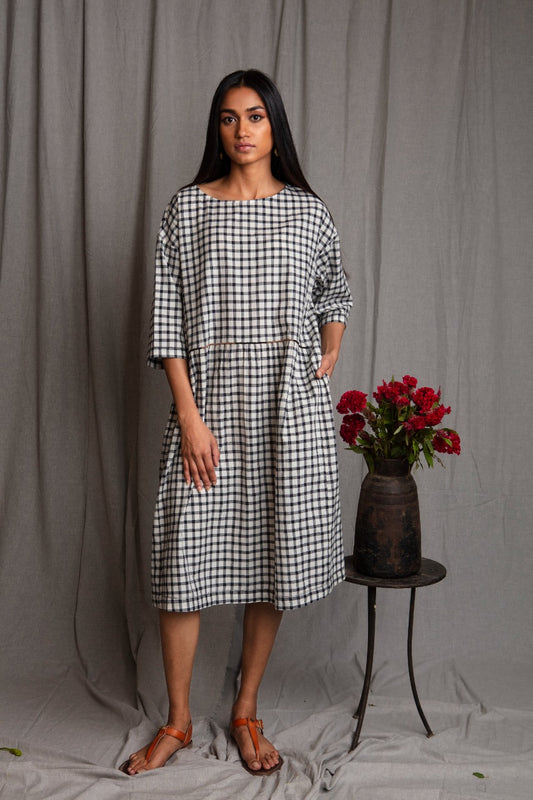 DVE - Padma Dress - Black/White cotton