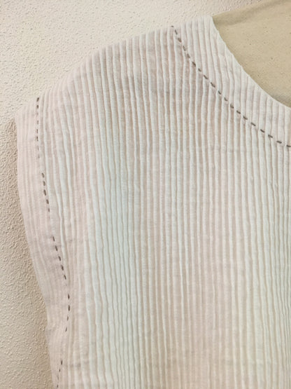 DVE - Rima Top - White Linen or Blue Stripe
